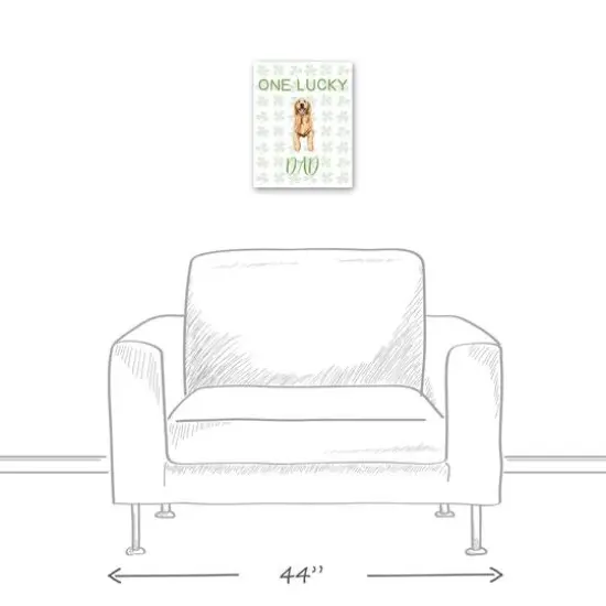 One Lucky Dad 11" x 14" Canvas Wall Art {6}