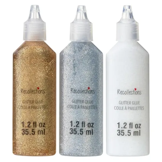 Mixed Glitter Glue, 3ct. by Recollections&trade; Metallic {1}