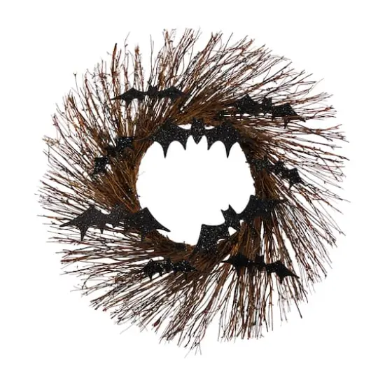 26" Halloween Bats Twig Wreath {1}