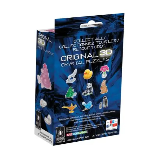 3D Crystal Puzzle - Turtles (Pink): 37 Pcs {4}