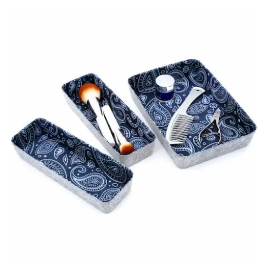 Welaxy Felt 3 Piece Paisley Drawer Organizer Set {4}