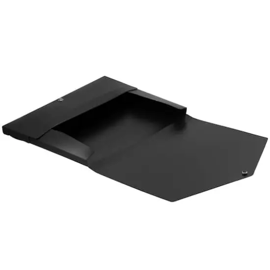 JAM Paper Black Plastic Portfolio with Snap Closure 10" x 12.5" {4}