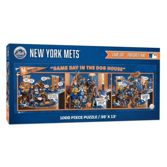 MLB Game Day in the Dog House 1,000 Piece Puzzle New York Mets {1}