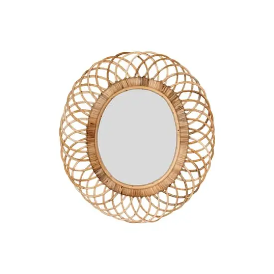 Hello Honey&reg; Oval Woven Bamboo Wall Mirror {1}