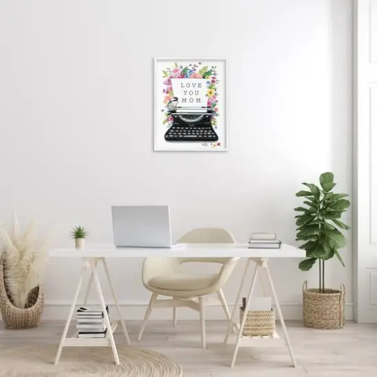 Stupell Industries Love You Mom Typewriter Framed Giclee Art White {3}
