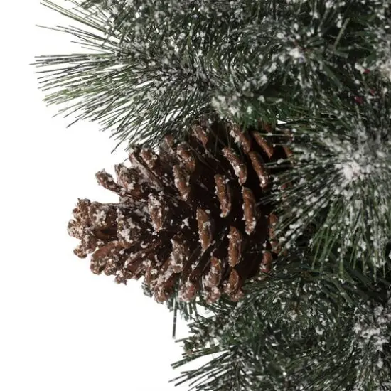 Glitzhome&reg; 24" LED Glittered Pinecone Christmas Wreath {7}