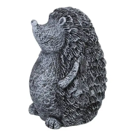 15" Gray Standing Hedgehog Outdoor Garden Statue {6}