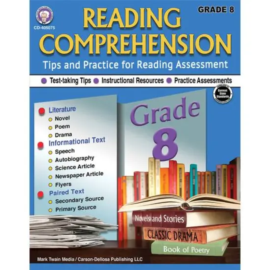 Mark Twain Reading Comprehension Workbook, Grade 8 {1}