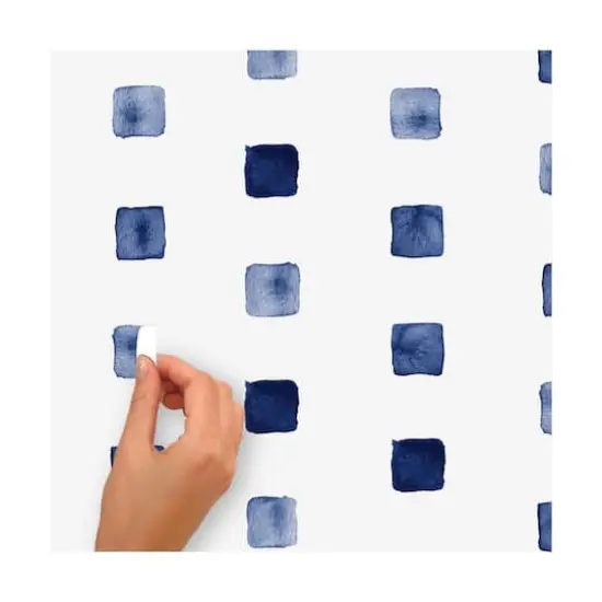 RoomMates Blue Watercolor Blocks Peel & Stick Wall Decals {5}