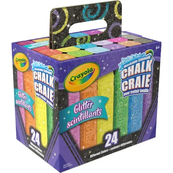 Crayola&reg; Glitter 24 Color Washable Sidewalk Chalk {3}
