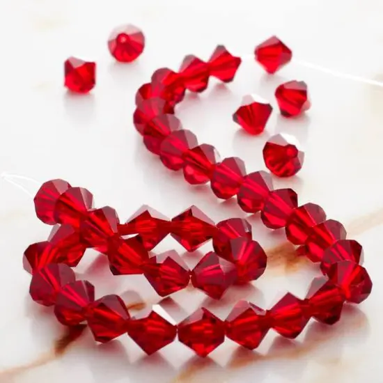 Preciosa Glass Crystal Bicone Beads, 6mm by Bead Landing&trade; Siam {3}