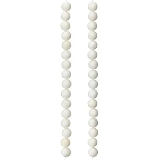 White Shell Round Beads, 8mm by Bead Landing&trade; {4}