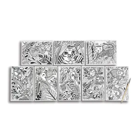 OOLY Hidden Colors Magic Jungle Magic Paint Sheets {4}