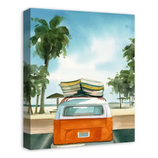 Beach Van 16" x 20" Canvas Wall Art {3}