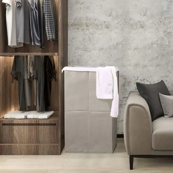 NEX&trade; Foldable Single Hamper Basket with Lid & Removable Liner {3}