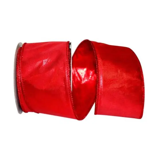 Reliant 2.5" Lam&eacute; Luxury Wired Ribbon Red {1}