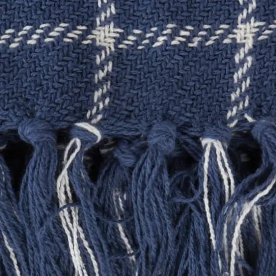 DII&reg; French Blue Checked Plaid Throw {3}