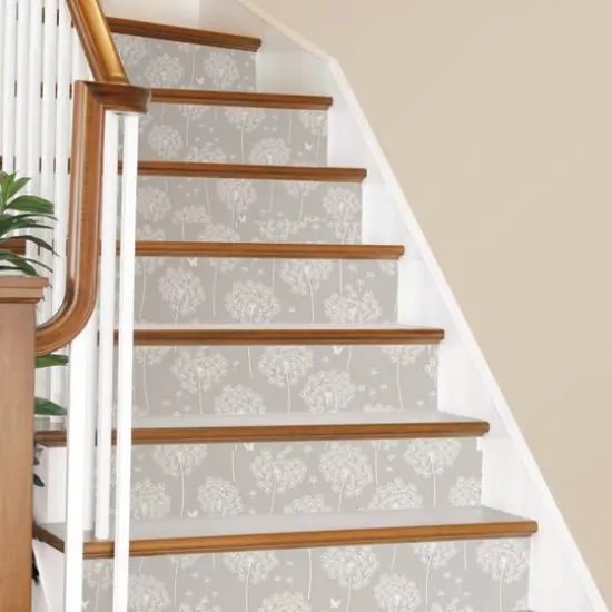 NuWallpaper Dandelion Gray Peel & Stick Wallpaper {7}