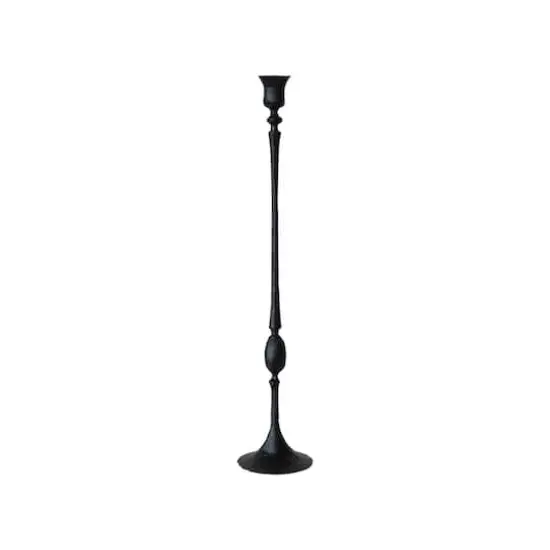 Hello Honey&reg; Black Decorative Hand-Forged Metal Taper Candle Holder {4}