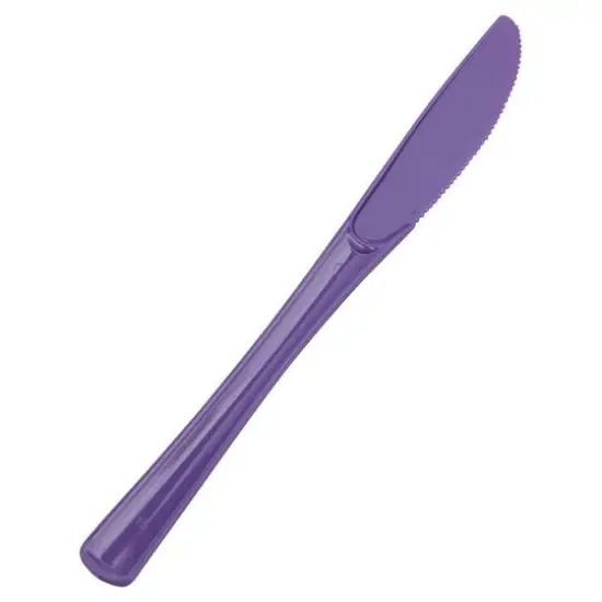 JAM Paper Premium Utensils Plastic Knives Party Pack, 48ct. Purple {6}