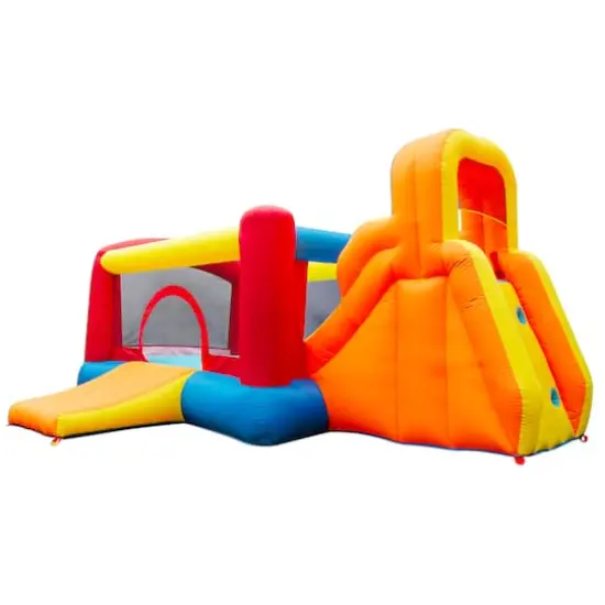 Banzai&reg; Inflatable Double Slide Bouncer&trade; Outdoor Toy {1}