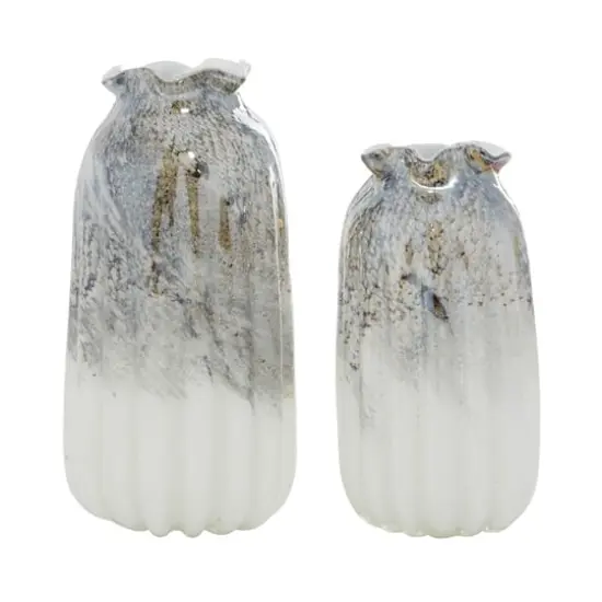 Gray Contemporary Glass Vase Set {3}