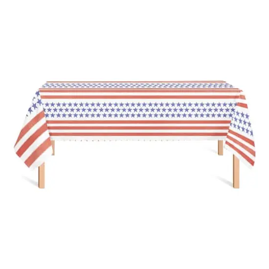 Simple Stars & Stripes Tablecloth, 58" x 102" {3}