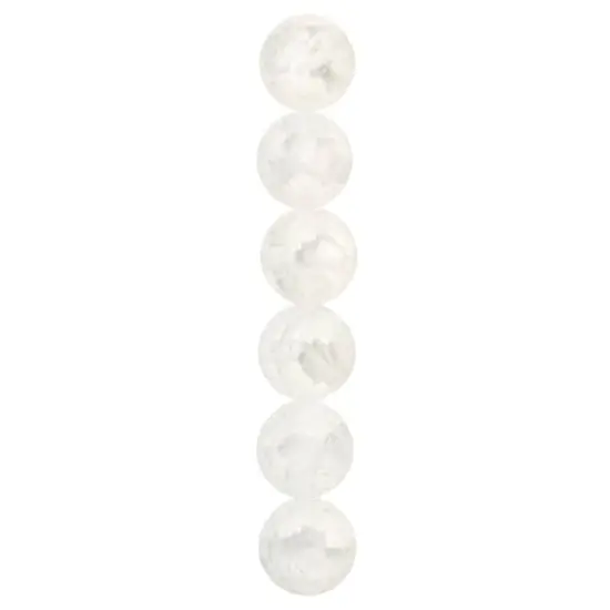 White Crackled Quartz Round Beads, 20mm by Bead Landing&trade; {4}