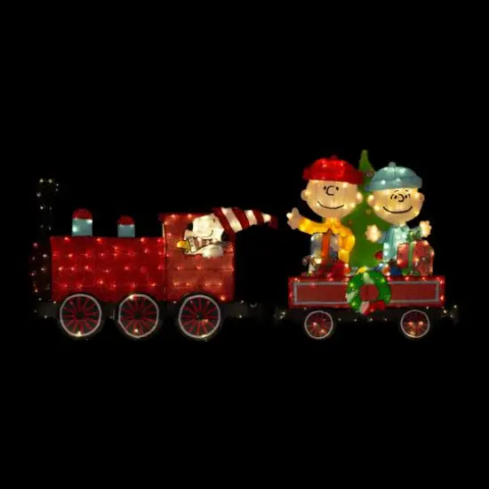 Peanuts&reg; 2-Piece 2D Pre Lit Train Yard Art Set {4}