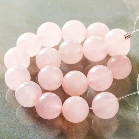 Pink Rose Quartz Round Beads, 10mm by Bead Landing&trade; {3}