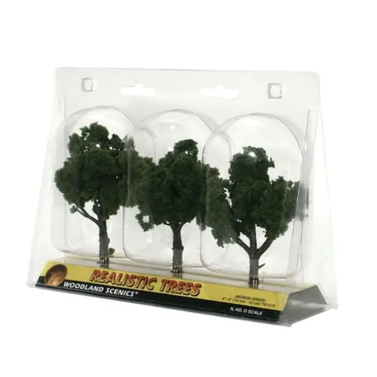 Woodland Scenics&reg; 5'' Medium Green Ready Made Realistic Trees {3}