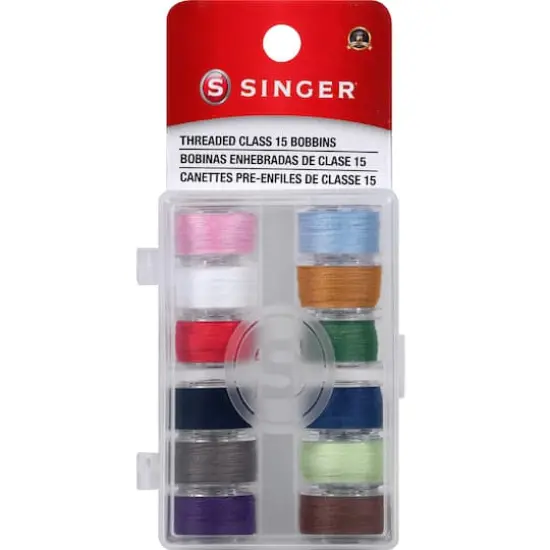 SINGER&reg; Class 15 Threaded Bobbins, 12ct. {1}