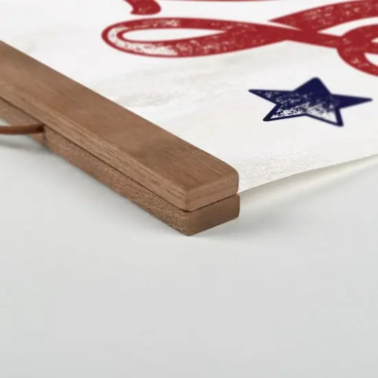 Stars and Stripes Forever Teak Hanging Canvas {3}