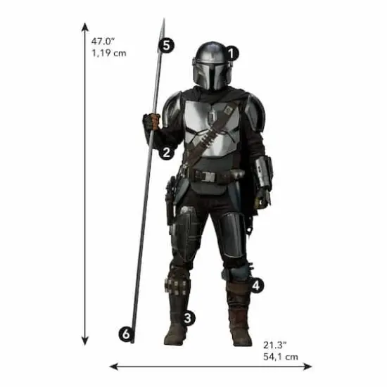 RoomMates Star Wars The Mandalorian In Beskar Peel & Stick Giant Wall Decal {5}