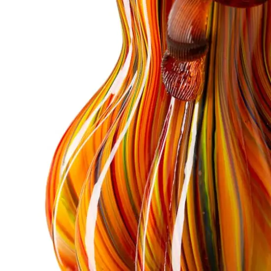 Glitzhome&reg; 8.5" Multi Striped Glass Gourd {8}