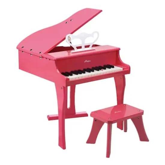 Hape Happy Grand Piano Pink Wooden Musical Instrument {1}