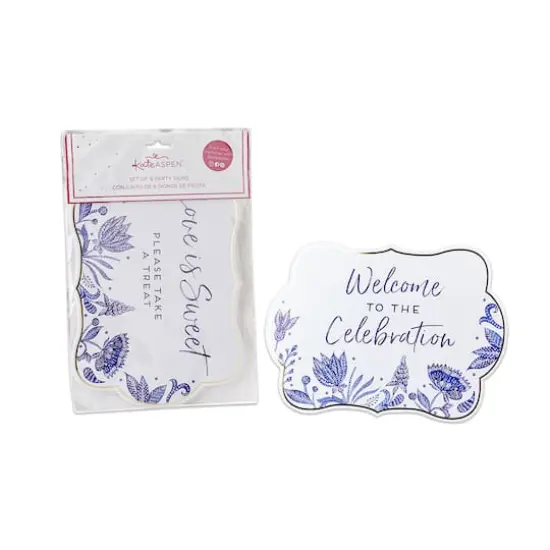 Kate Aspen&reg; Blue Willow D&eacute;cor Sign Kit {1}