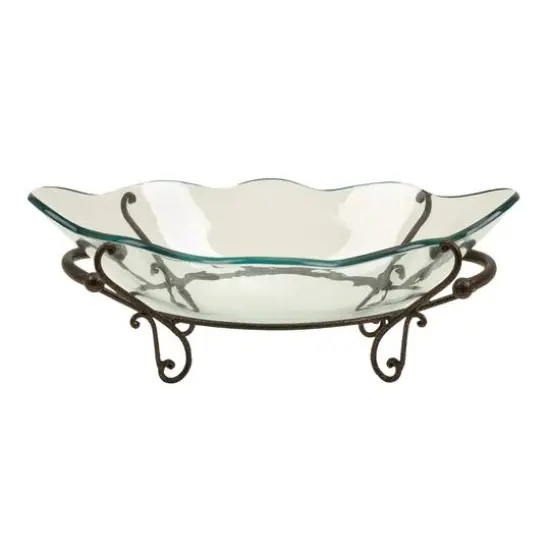 Copper Glass and Metal Traditional Serving Bowl, 9" x 23" x 14" {1}