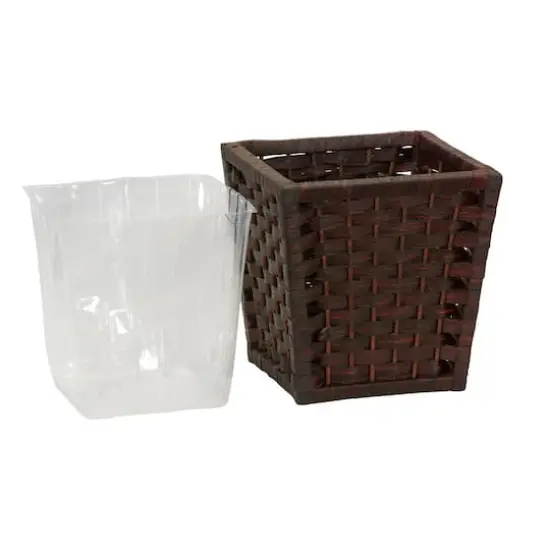 Household Essentials 10" Woven Square Waste Basket {5}