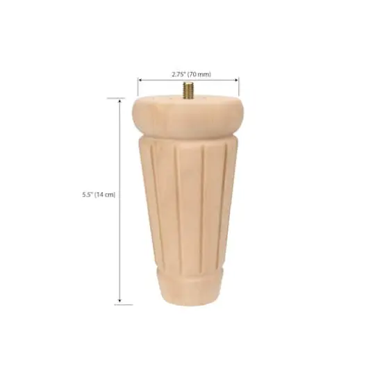 Dritz&reg; Home Unfinished Wood Fluted Column Bun Feet, 2ct. {4}