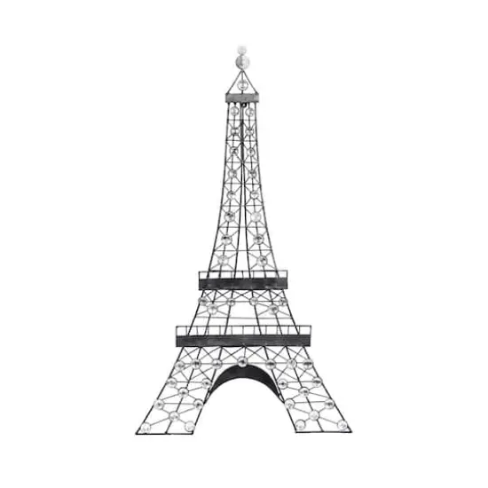 32" Black Metal Eiffel Tower Glam Wall D&eacute;cor {1}