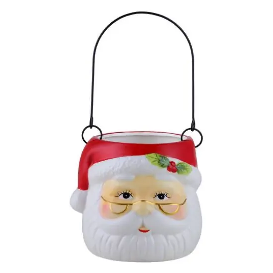 5" Santa Claus Nostalgic Ceramic Container {6}
