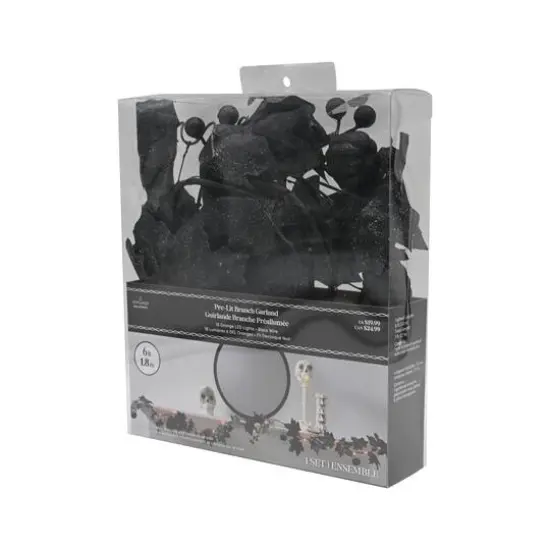 5ft. Black Berry & Leaf Lighted Garland String Lights by Ashland&reg; {5}