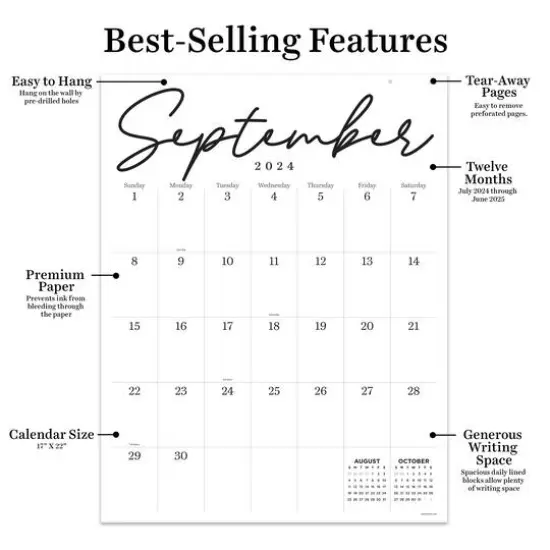 TF Publishing 2024-2025 Large Art Poster Wall Calendar {4}