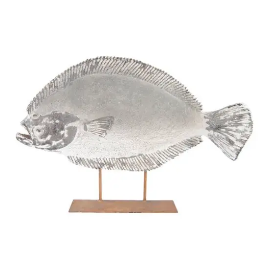 Hello Honey&reg; Magnesia Halibut Fish on Metal Stand, 30" x 22.5" {3}