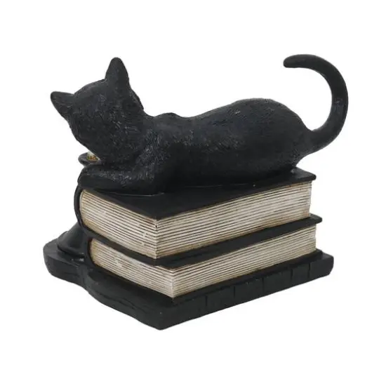 8.25" Cat with Books & Candle Tabletop D&eacute;cor by Ashland&reg; {3}
