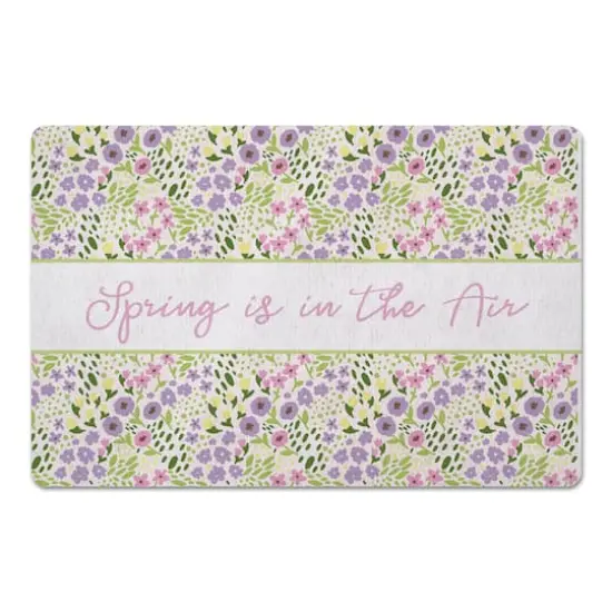 Whimsical Spring Floral 3 27" x 18" Floor Mat {1}