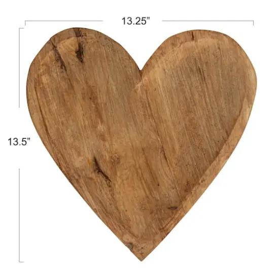 Hello Honey&reg; 13.5" Natural Heartfelt Harvest Mango Wood Bowl {5}