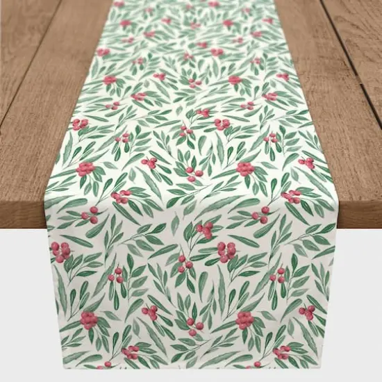 Holly Berries Poly Twill Table Runner {3}