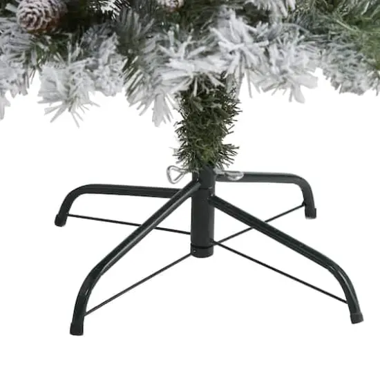 4ft. Unlit Flocked White River Mountain Pine & Pinecones Artificial Christmas Tree {5}